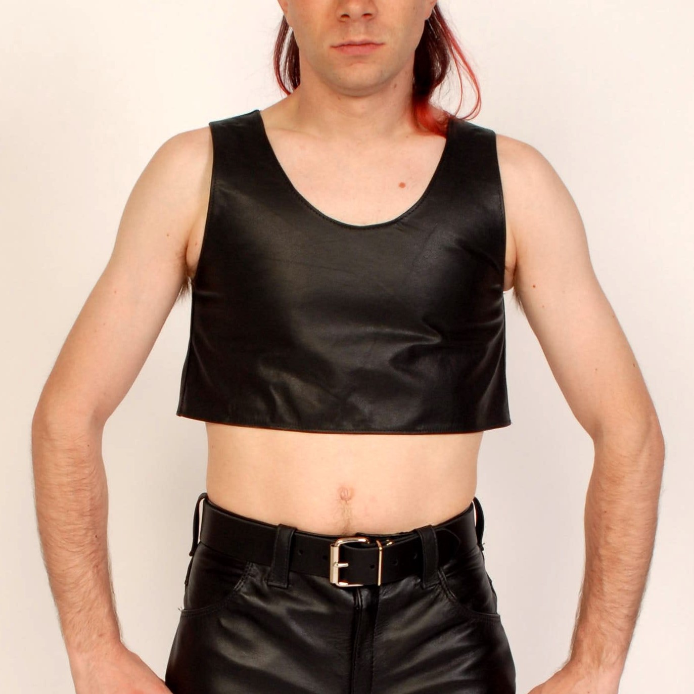 Leather Cropped Tank Top Leather64TEN Chicago