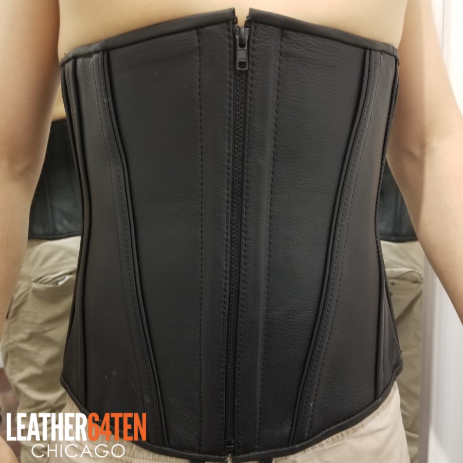 mens leather corset belt