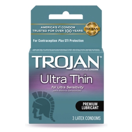 trojan ultra thin condoms 3 pack