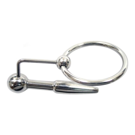 stainless steel urethral plug cock ring by Rouge