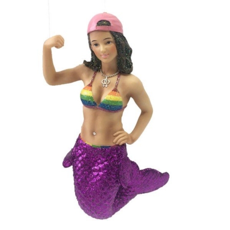Mardi Mermaid Holiday Ornament Empowered