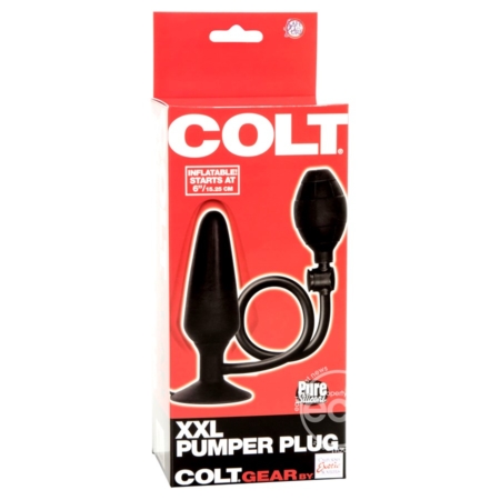 Colt XXL Pumper Plug Silicone Anal Expander Black in box