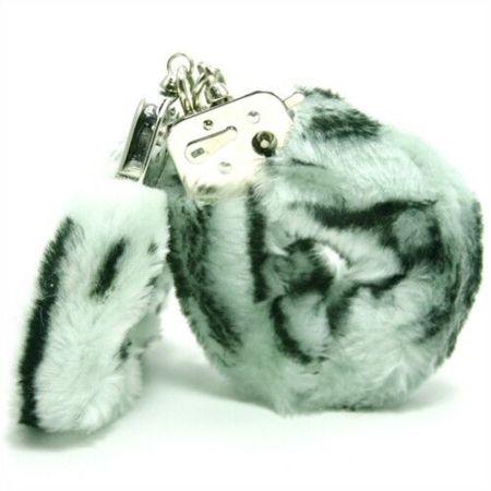 Love Cuffs Faux Fur Handcuffs - Zebra