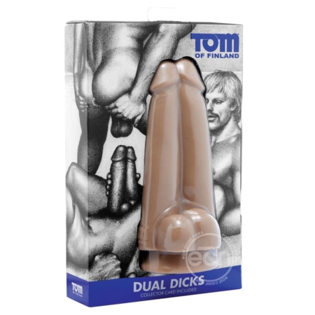 Tom Of Finland Dual Dicks Flesh 9.25 Inch in box