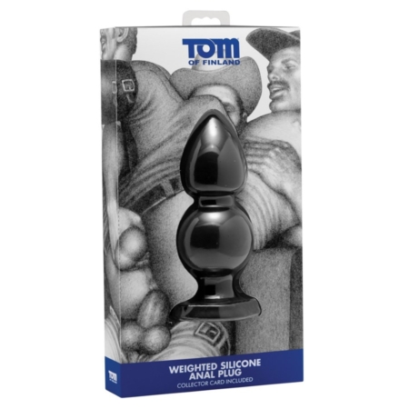 Tom of Finland Weighted Silicone Anal Plug 5.3 inches in pkg