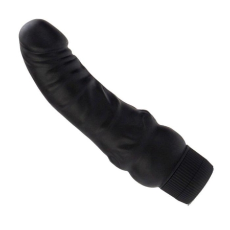 Black Velvet Realistic Vibrator Waterproof Black 6.25 Inch