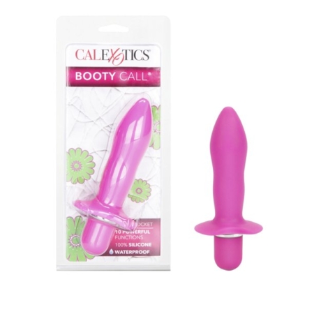Booty Call Booty Rocket Silicone Probe Waterproof Black hot pink