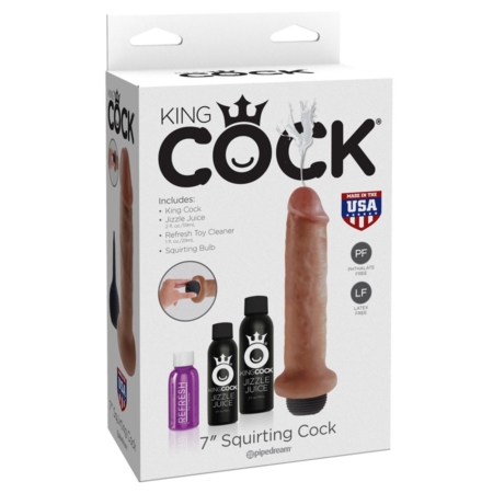 King Cock 7" Jizzle Juice Squirting Cock by Pipedream