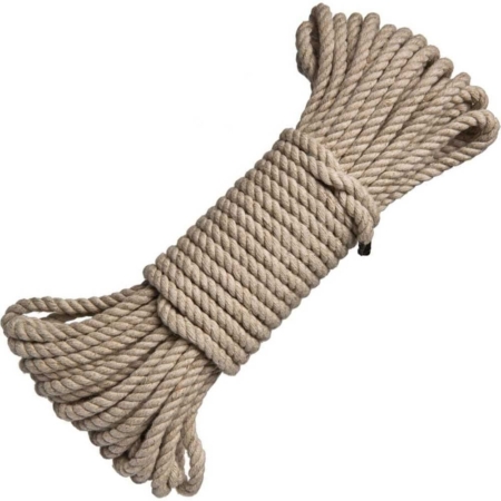 Kink Hogtied Bind & Tie Hemp Bondage Rope 30 Feet - Natural