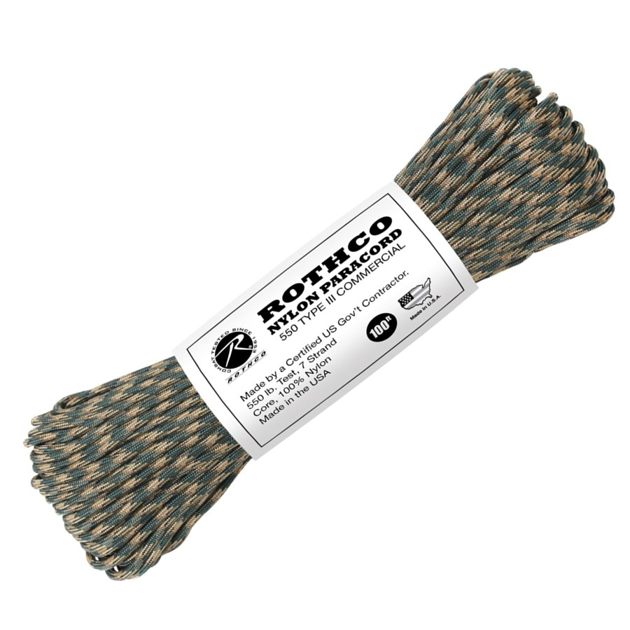 Rothco Nylon Paracord 550 Type III Commercial 100 feet