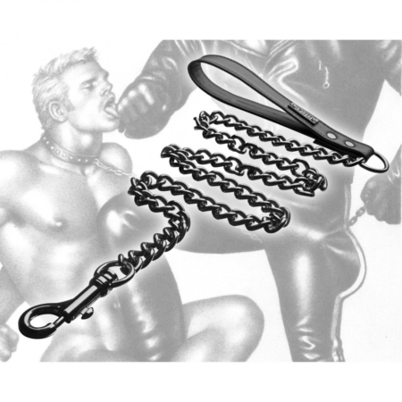 Tom of Finland Gun Metal Chain Leash with Collector Card