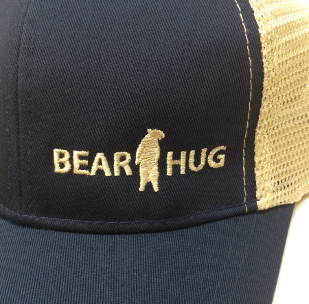 Bear Hug Trucker Mesh Cap close up
