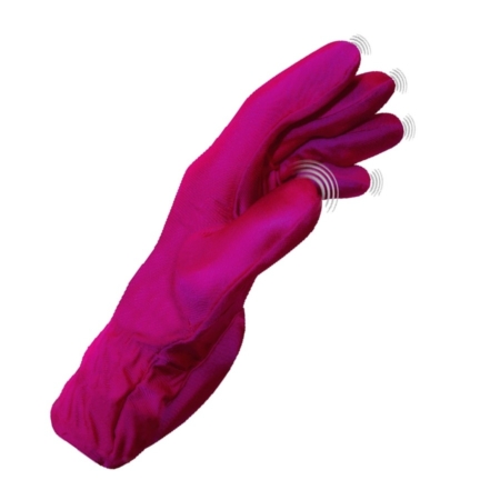 FUKUOKU Five Finger Vibrating Massage Gloves Pink