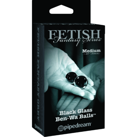 Fetish Fantasy Series Limited Edition Glass Ben-Wa Ball Black Medium 1.25 Inch Diameter