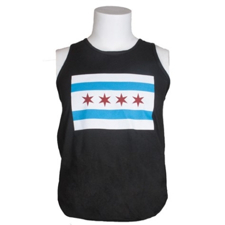 Chicago City Flag Tank Top Black
