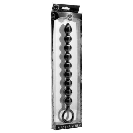 Master Series PATHICUS Nine Bulb Silicone Anal Wand Black in pkg