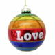 4 inch Rainbow LOVE Holiday Ornament