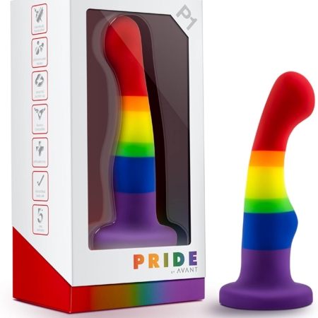 Avant Pride P1 Freedom Silicone Dildo 6in Multi Color side by side