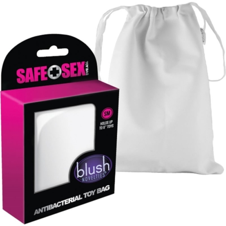 Safe Sex Antibacterial Toy Storage Bags - White