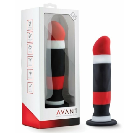 Avant D5 Sin City Silicone Dildo 8 inch Multi Color with pkg