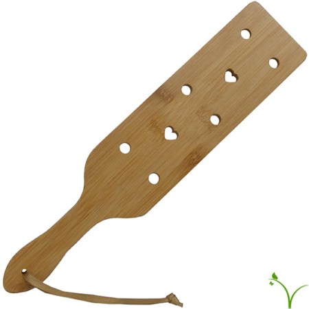 Bamboo Paddle with Hearts And Holes