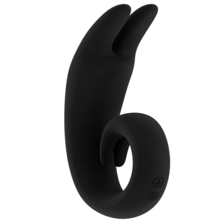 Mjuze The Lithe Flexible Silicone Rechargeable Clitoral and Anal Stimulation Vibrator in black 004