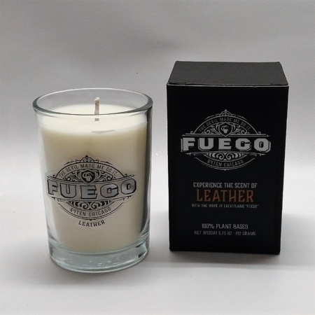 FUEGO Leather Jar Candle.