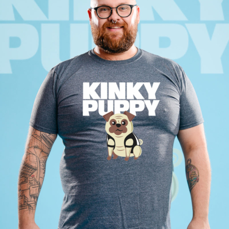 Kinky Puppy Leather Grey Tee