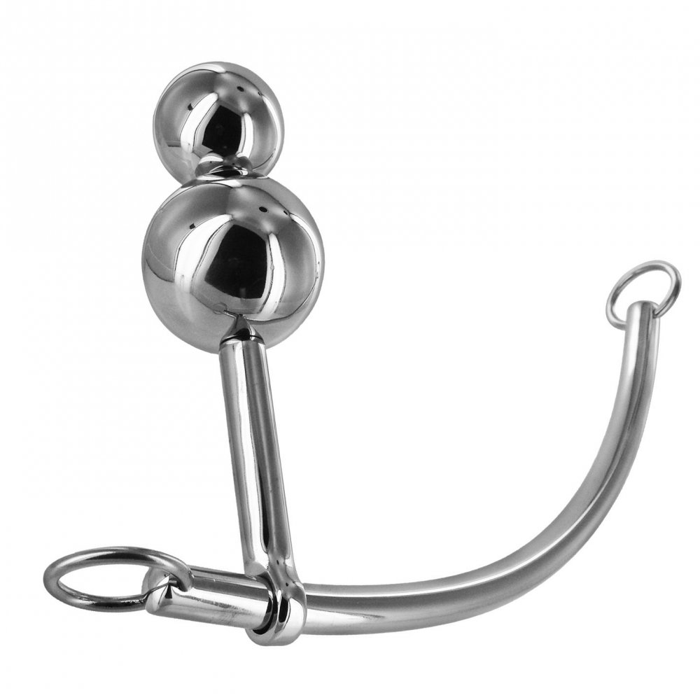 Stainless Steel DuoSphere Anal Plug and Bondage Hook – Leather64TEN