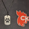 PUPPY PAW Cockeye Kink Stainless Steel Dog Tag