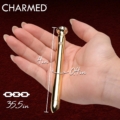 Charmed Rechargeable Stainless Steel 7X Vibrating Necklace Gold 004