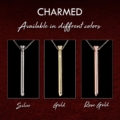 Charmed Rechargeable Stainless Steel 7X Vibrating Necklace Gold 012