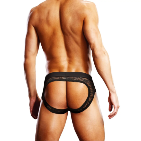 Prowler Lace Open Back Brief Black 003