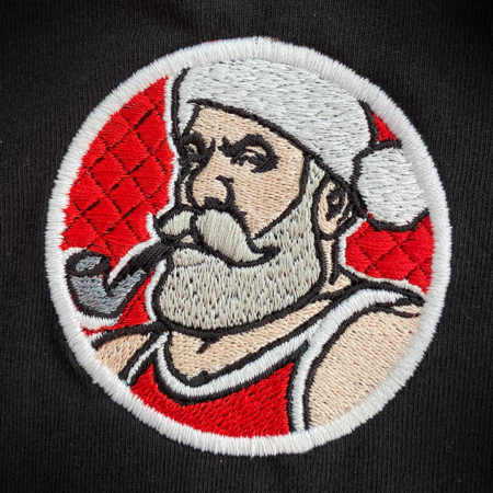 SANTA 2021 Embroidered Black Tee by Chris Lopez 002